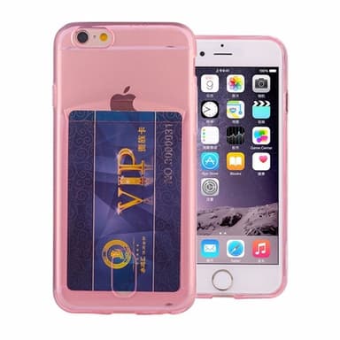 Silikonikuori kortilla Apple iPhone 6 / 6S Plus  - harmaa