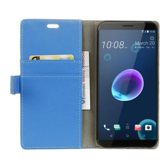 Lompakkokotelo 2-kortti HTC Desire 12  - sininen