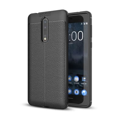 Nahkakuvioitu TPU kuori Nokia 8 (TA-1004)  - punainen