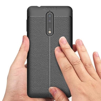 Nahkakuvioitu TPU kuori Nokia 8 (TA-1004)  - punainen