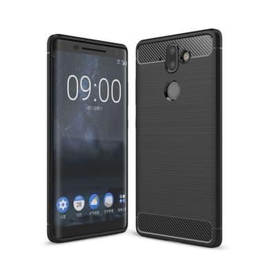 Harjattu TPU kuori Nokia 8 Sirocco (TA-1005)  - sininen