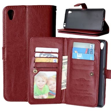 Lompakkotelo Flexi 9-kortti Sony Xperia L1 (G3311)  - ruskea
