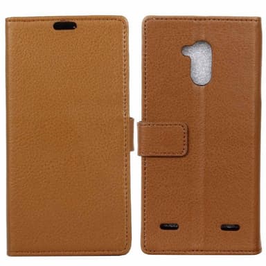 Lompakkokotelo 2-kortti ZTE Blade V7 Lite  - ruskea