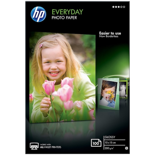 HP Everyday valokuvapaperi 10x15 cm (100 arkkia)