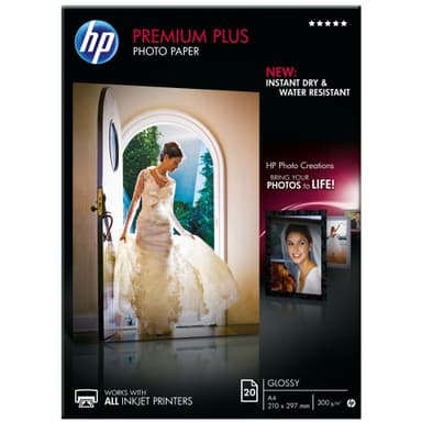 HP Premium Plus valokuvapaperi A4 (20 arkkia)