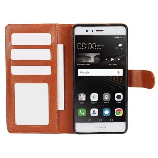 MOVE lompakkokotelo 2i1 Huawei P9 Lite (VNS-L31)  - Vaaleanruskea