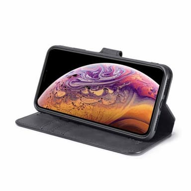 DG-Ming Lompakkokotelo 3-kortti Apple iPhone XS Max  - musta