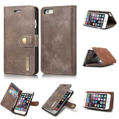 Lompakkokotelo DG-Ming 2i1 Apple iPhone 6 / 6S  - harmaa