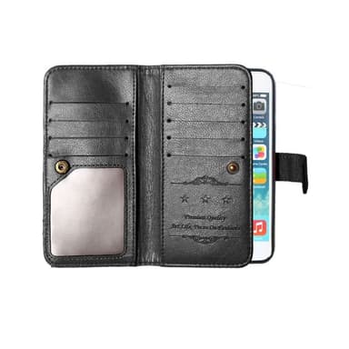 Lompakkotelo Flexi 9-kortti Apple iPhone 6, 6S  - musta