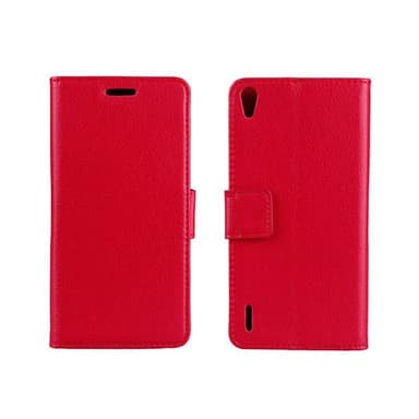 Lompakkokotelo 2-kortti Huawei Ascend P7  - pinkki