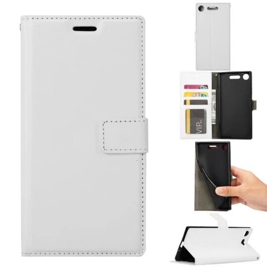 Lompakkokotelo 3-kortti Sony Xperia XZ1 (G8341)  - valkoinen