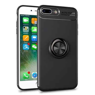 Slim Ring kotelo Apple iPhone 7+, 8+ - musta