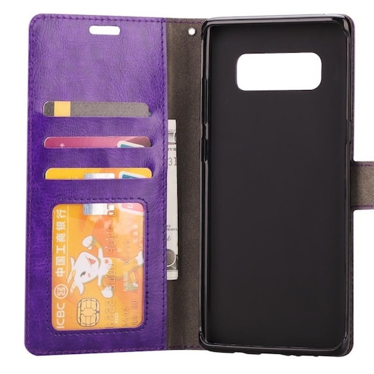 Lompakkokotelo 3-kortti Samsung Galaxy Note 8 (SM-N950F)  - violetti