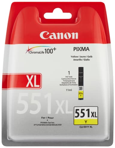 Canon CLI-551XL mustekasetti (keltainen)