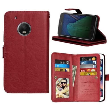 Lompakkotelo Flexi 9-kortti Motorola Moto G5 (XT1670)  - ruskea