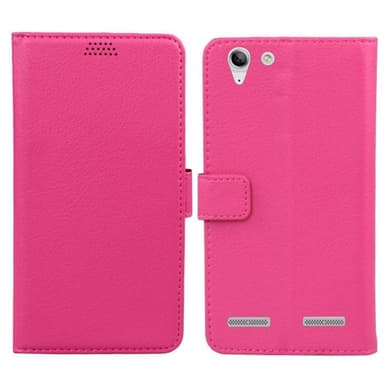 Lompakkokotelo 2-kortti Lenovo Vibe K5 - pinkki