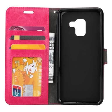 Lompakkokotelo 3-kortti Samsung Galaxy A8 Plus 2018 (SM-A730F)  - pink