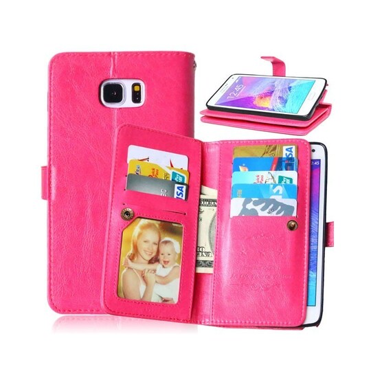 Lompakkotelo Flexi 9-kortti Samsung Galaxy Note 5 (SM-920C)  - pinkki