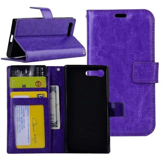 Lompakkokotelo 3-kortti Sony Xperia XZ Premium (G8141)  - violetti