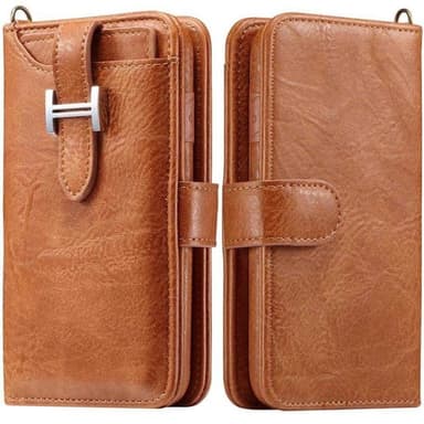 Lompakkokotelo 3i1 9-kortti Samsung Galaxy S10 (SM-G973F)  - ruskea