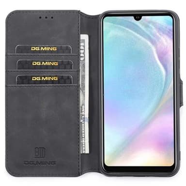 DG-Ming Lompakkokotelo 3-kortti Huawei P30 (ELE-L29) - musta
