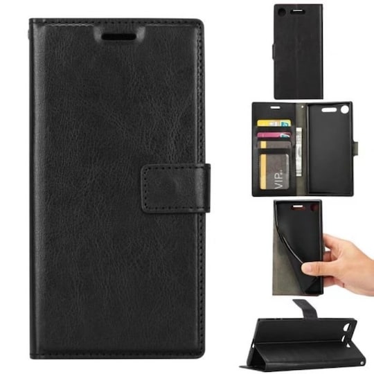 Lompakkokotelo 3-kortti Sony Xperia XZ1 Compact (G8441)  - musta