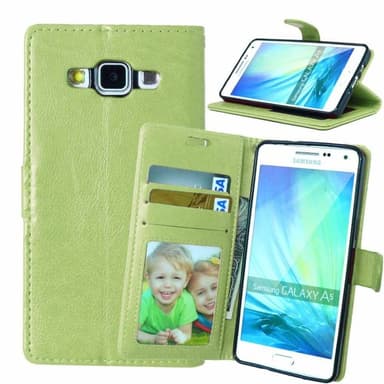 Lompakkokotelo 3-kortti Samsung Galaxy A5 2015 (SM-A500F)  - vihreä