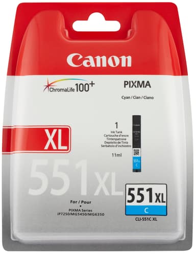 Canon CLI-551XL mustekasetti (syaani)