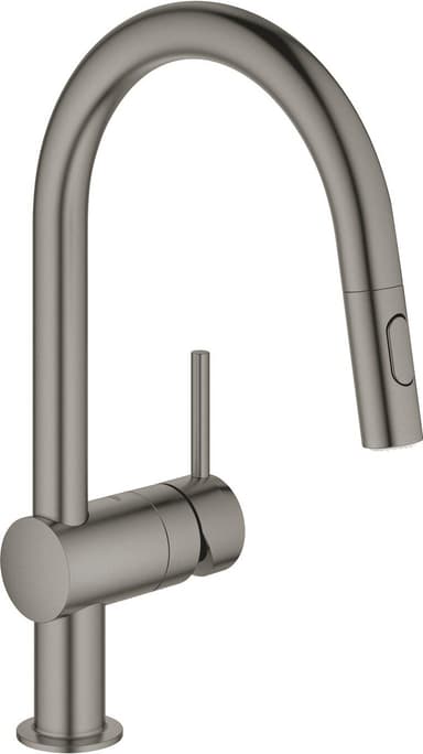 Grohe Minta hana ulosvedettävällä suuttimella, C-malli (Hard Graphite)