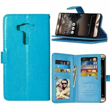 Lompakkotelo Flexi 9-kortti Asus Zenfone 3 Deluxe (ZS550KL)  - sininen