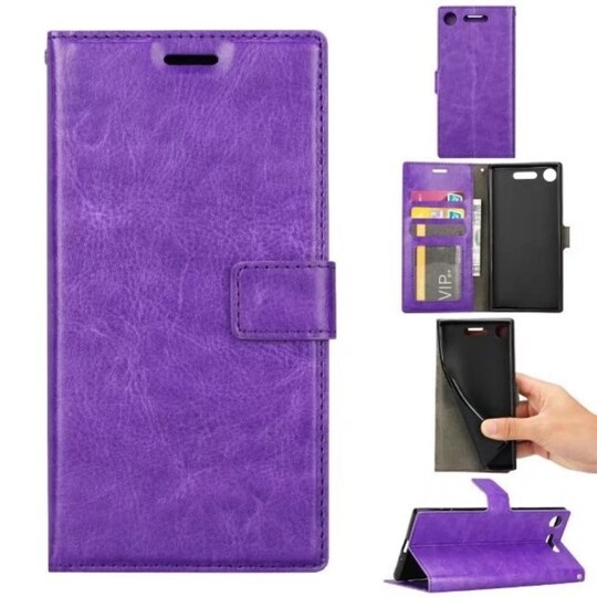 Lompakkokotelo 3-kortti Sony Xperia XZ1 (G8341)  - violetti