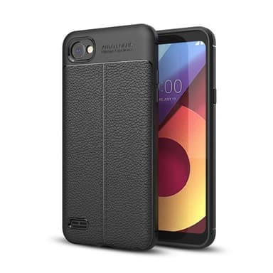 Nahkakuvioitu TPU kuori LG Q6 (M700A)  - harmaa