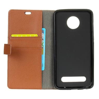 Lompakkokotelo 2-korttiinen Motorola Moto Z3 Play (XT1929)  - ruskea