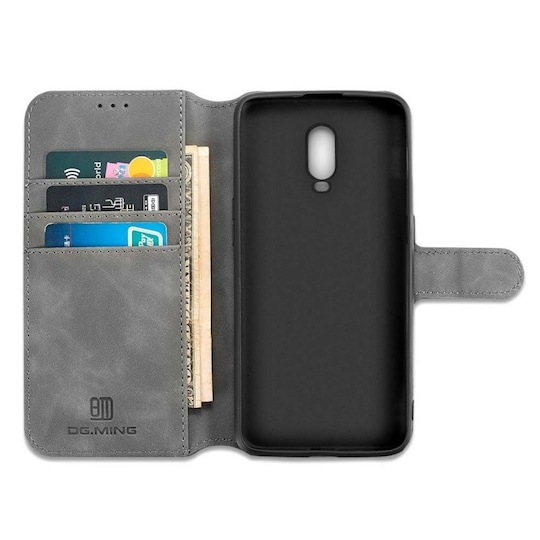 DG-Ming Lompakkokotelo 3-kortti OnePlus 6T (A6010)  - harmaa