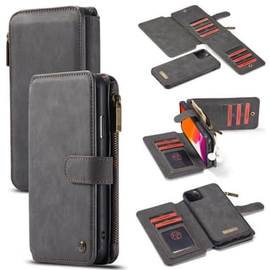 Multi Wallet 14 CaseMe Apple iPhone 11 Pro Max (6.5 ")  - Musta / harm