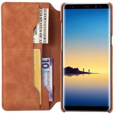 Lompakkokotelo Slim PU Samsung Galaxy Note 8 (SM-N950F)  - ruskea