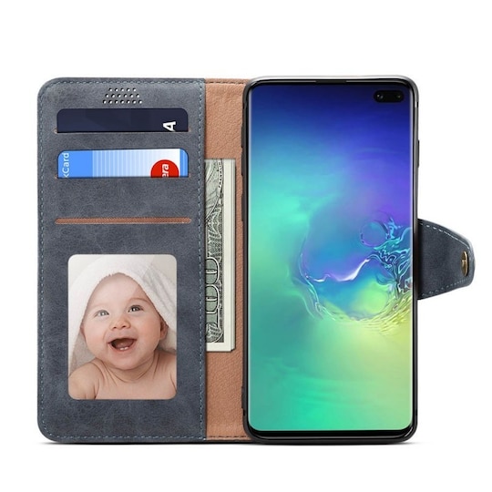 Lompakkokotelo 3-kortti Samsung Galaxy S10 Plus (SM-G975F)  - harmaa