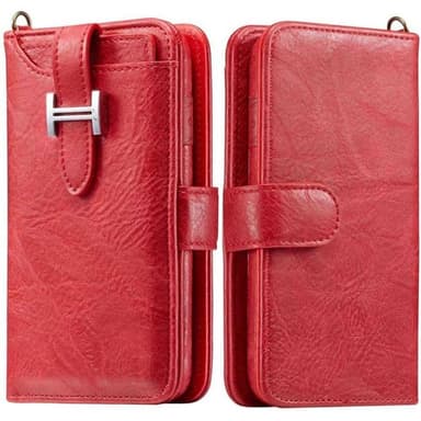 Lompakkokotelo 3i1 9-kortti Samsung Galaxy S10 (SM-G973F)  - punainen