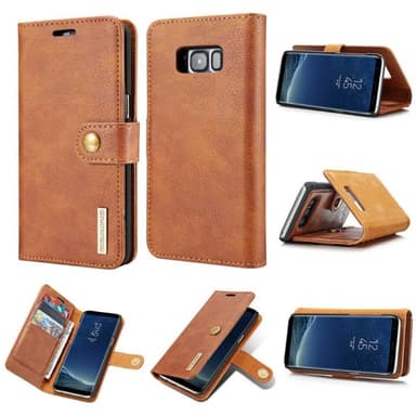 Lompakkokotelo DG-Ming 2i1 Samsung Galaxy S8 Plus (SM-G955F)  - ruskea