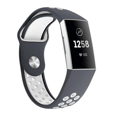 Fitbit Charge 3 EBN Sport rannekoru - harmaa / valkoinen
