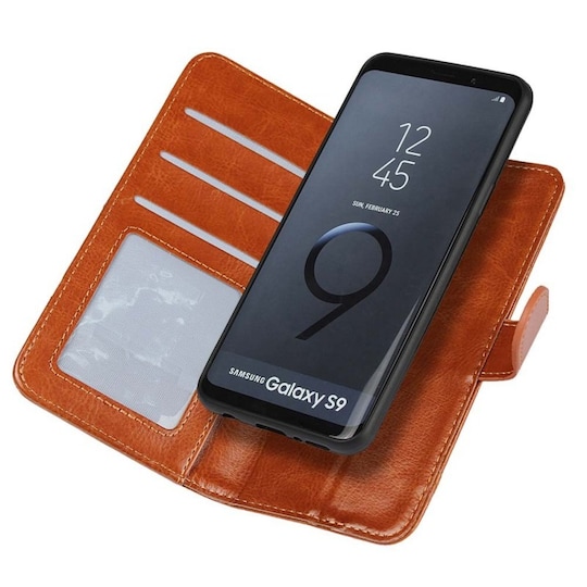 MOVE lompakkokotelo 2i1 Samsung Galaxy S9 (SM-G960F)  - Vaaleanruskea