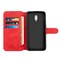 DG-Ming Lompakkokotelo 3-kortti OnePlus 6T (A6010)  - punainen