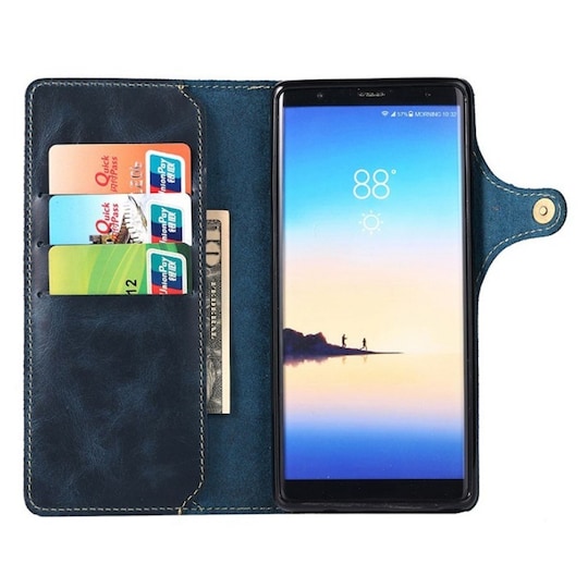 Lompakkokotelo 3-kortti nahka Samsung Galaxy Note 8 (SM-N950F)  - sini