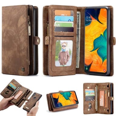 CaseMe Lompakkokotelo 11-kortti Samsung Galaxy A40 (SM-A405F)  - ruske