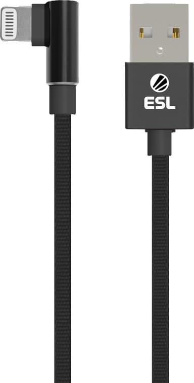 ESL USB - Lightning pelikaapeli 2 m (musta)