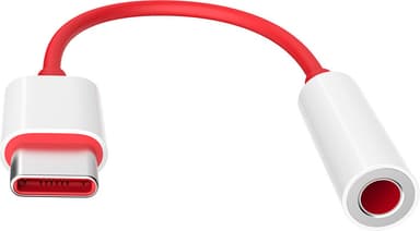 OnePlus Type-C - 3,5 mm adapteri (punainen/valkoinen)