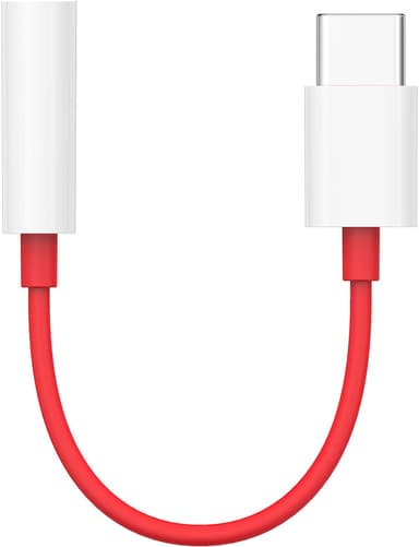 OnePlus Type-C - 3,5 mm adapteri (punainen/valkoinen)