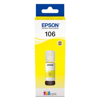 Epson 106 EcoTank mustepullo (keltainen)