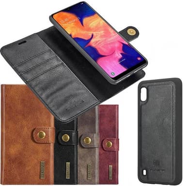 Lompakkokotelo DG-Ming 2i1 Samsung Galaxy A10 (SM-A105F)  - ruskea