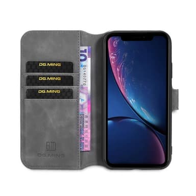 DG-Ming Lompakkokotelo 3-kortti Apple iPhone 11 (6.1 ")  - harmaa